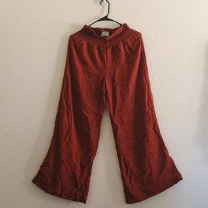 URBAN OUTFITTERS BRICK COLORED WIDE LEG PANTS
